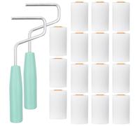 Kit Rouleau Peinture, 17 pièces Petit Rouleau Peinture, 5,7 cm mini Rouleau Mousse, Pinceau Angle Mur, Roleau a Vernis, Pour la Décoration Murale Darchitecture et les Fournitures de Peinture