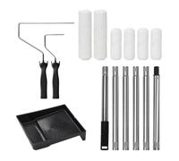 Kit Rouleau Peinture avec Perche Télescopique 1,8m, 15 Pièces | Kit Peinture avec 23cm/11cm Rouleaux Acryliques pour Murs et Plafonds, Adapté Peinture Écologique, Idéal DIY et Bricolage