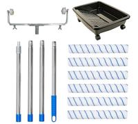 Kit Rouleaux de Peinture de 45cm,Grands Rouleau Peinture,6 Manchons de Ensemble de palettes épaissies avec roulettes