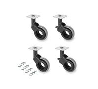 Kit roulettes Hole 2 avec platine de montage, Ø 50 mm, Plastique gris