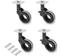 Kit roulettes Hole 2 avec platine de montage, Ø 50 mm, Plastique gris Gris G
