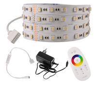 Kit ruban LED 24V 5m RGB+4000K IP20 télécommande Polux