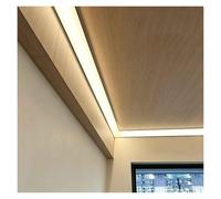 Kit Ruban LED Eclairage, Luminaire Linéaire d'Angle 45° en V à Poser | Bandeau Lumineux for Mur-Plafond, Lumière indirecte corniche sans encastrement salon chambre(3ft)