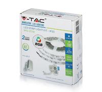 Kit ruban LED RGB V-TAC 5m 1000lm IP20 télécommande