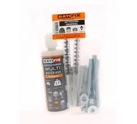 Kit scellement chimique Kitchim Universel Pl 165Ml - 4Tam 16X130-4 Tig 10X160-4 E/R - 2 Can - Sac.