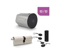 Kit Serrure Connectée Lock + cylindre 45/45 mm + clavier sans fil + 2 badges supplémentaires