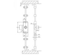 Kit serrure espagnolette UNO et accessoires - OJMAR - C7968.006NI