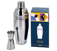 Kit Shaker Cocktail avec Doseur, Cobbler Shaker Inox Professionnel Jigger | Shakers à Cocktails avec Verre Doseur pour Mojito en Coffret, Set a Cadeau Original pour un Amateur de Cocktails