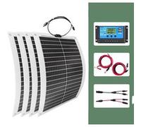 Kit Solaire 2000W, Chargeur Solaire Haute Efficacité, Design Étanche Durable, Panneaux solaires, Contrôleur de charge, Fils rouges, Fils noirs, Nombre de panneaux solaires : 4 PCS avec contrôle, Ondul