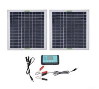 Kit solaire à double panneau 200 W avec contrôleur 10 A conçu pour une génération d'énergie efficace et des solutions de charge dans les environnements extérieurs (2 pièces)