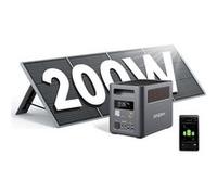 Kit Solaire AFERIY 1800W : Station P180 Pro + Panneau Solaire Pliable 200W Station Énergie Gris