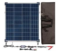 Kit solaire portable OptiMate Solar 80W 12V 6,67A - Kit de charge complet avec panneau, régulateur, support, câbles & sac - Pour batteries auto, moto, bateau & camping-car