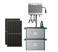 Kit solaire Zendure SolarFlow 800 - 2x panneaux bifaciaux 500W + 2x batteries AB2000L (3840 Wh, MPPT 1200W, 96%)