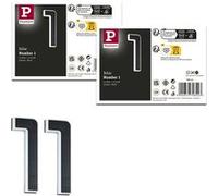 Kit Solar Numéro de maison lumineux LED avec batterie interchangeable 3000K 2x6lm 2x0,2W Noir Noir