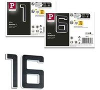 Kit Solar Numéro de maison lumineux LED avec batterie interchangeable 3000K 2x6lm 2x0,2W Noir Noir