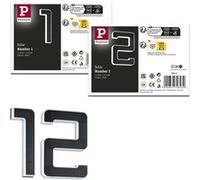 Kit Solar Numéro de maison lumineux LED avec batterie interchangeable 3000K 2x6lm 2x0,2W Noir Noir