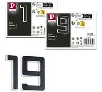 Kit Solar Numéro de maison lumineux LED avec batterie interchangeable 3000K 2x6lm 2x0,2W Noir Noir