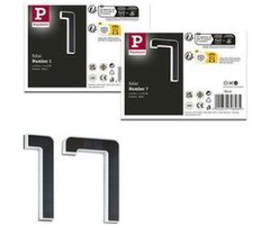 Kit Solar Numéro de maison lumineux LED avec batterie interchangeable 3000K 2x6lm 2x0,2W Noir Noir