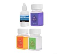 Kit Solution pour étalon pH 4.00 7.00 10.01 Précision ±0.05 Kit(4PCS) | Précision ±0.05pH, plage 4.00-10.01, codage pour couleur, usage labo et terrain, stabilité garantie