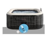 Kit spa gonflable Intex PureSpa Ardoise carré Bulles 6 places + Aspirateur