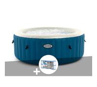 Kit spa gonflable Intex PureSpa Blue One rond Bulles 2/4 places + 6 filtres