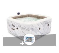 Kit spa gonflable Intex PureSpa Calacatta carré Bulles 4 places + 6 filtres
