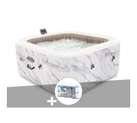 Kit spa gonflable Intex PureSpa Calacatta carré Bulles 4 places + 6 filtres