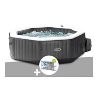 Kit spa gonflable Intex PureSpa Carbone octogonal Bulles et Jets 4 places + 12 filtres