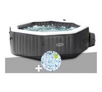 Kit spa gonflable Intex PureSpa Carbone octogonal Bulles et Jets 4 places + 5 kg de sel