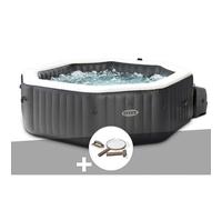 Kit spa gonflable Intex PureSpa Carbone octogonal Bulles et Jets 4 places + Kit d'entretien