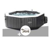Kit spa gonflable Intex PureSpa Carbone octogonal Bulles et Jets 4 places + Kit d'entretien