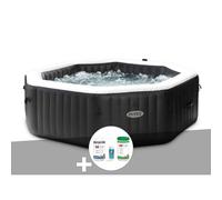 Kit spa gonflable Intex PureSpa Carbone octogonal Bulles et Jets 6 places + Kit traitement brome