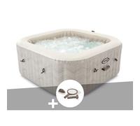 Kit spa gonflable Intex PureSpa Chevron carré Bulles 4 places + Kit d'entretien