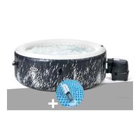Kit spa gonflable Intex PureSpa Galaxie rond Bulles avec LED 4 places + Aspirateur