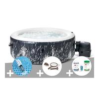 Kit spa gonflable Intex PureSpa Galaxie rond Bulles avec LED 4 places + Aspirateur + Kit d'entretien + Kit de traitement brome