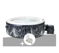 Kit spa gonflable Intex PureSpa Galaxie rond Bulles avec LED 4 places + Porte/verre