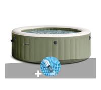 Kit spa gonflable Intex PureSpa Olive rond Bulles 6 places + Aspirateur