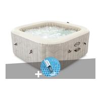Kit spa gonflable PureSpa Chevron carré Bulles 6 places et Aspirateur