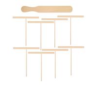 Kit Spatule à Crêpes en Bois pour Pancakes et Pâte | Outil Cuisine, Préparation du Petit Déjeuner, Bois Travaillé, pour Tartiner la Pâte et Retourner