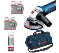 Kit spécial carrelleur BOSCH - meuleuse GWS 7-125 + 2 disques diamant + 1 sac de transport - 06159975H2