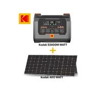 Kit Station d'Energie Portable S2400 + Panneau Solaire 400W - Batterie 2047Wh - Micro-onduleur 800W - Maison, Camping..