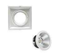 Kit Support AR111 Encastrable Orientable avec Ampoule LED 20W - Blanc Neutre 4000K - 5500K