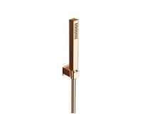 Kit Support Carre + Douchette Carre Or Rose Brosse Robinetterie HYDROTHERAPIE - CRISTINA ONDYNA PD64634P