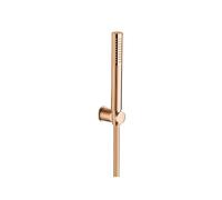 Kit Support + Douchette Monojet + Flexible Or Rose Brosse Robinetterie HYDROTHERAPIE - CRISTINA ONDYNA PD64234P