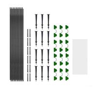 Kit Support Tunnel Pour Plantes Acier Revêtu De Plastique Avec Filet | Filet De Jardin En Maille Dense Permet Le Passage De Pluie Et Air Installation pour facile Pour Diverses Plantes