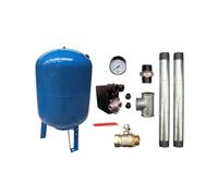 Kit Surpresseur Eau Vertical 100l - 1" Avec Pressostat Et Manomètre