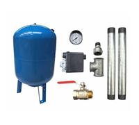 Kit Surpresseur Eau Vertical 200l - 1"1/4 Avec Pressostat Et Manomètre
