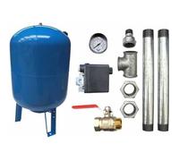 Kit Surpresseur Vertical 300L Pour Groupe Surpression Raccord 1"" Kit Réservoir Vessie Vertical avec Accessoires