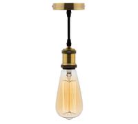 Kit suspension vintage avec câble textile et ampoule filament carbone Edison - Zenitech