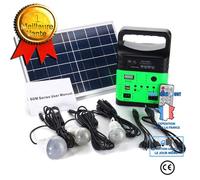 Kit système générateur solaire panneau 10w - Roame - 6v + 3 ampoules usb chargeur pr téléphone camping extérieur vert
